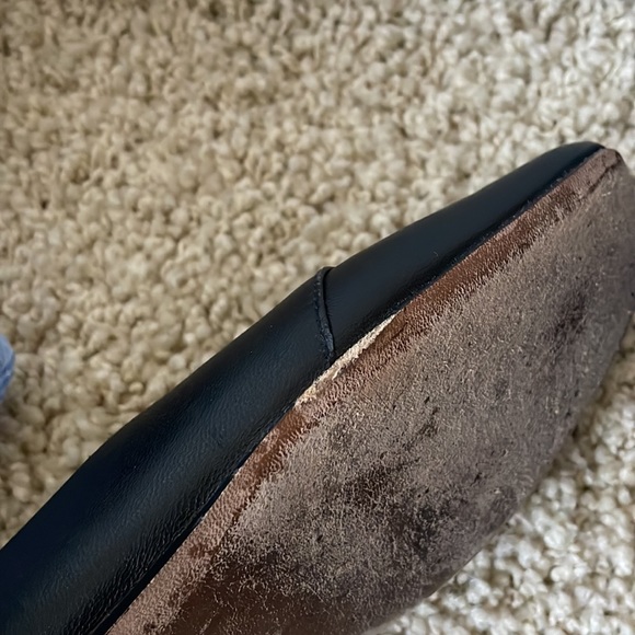 Vince minimalist beautiful black leather square toe flats - Picture 11 of 11